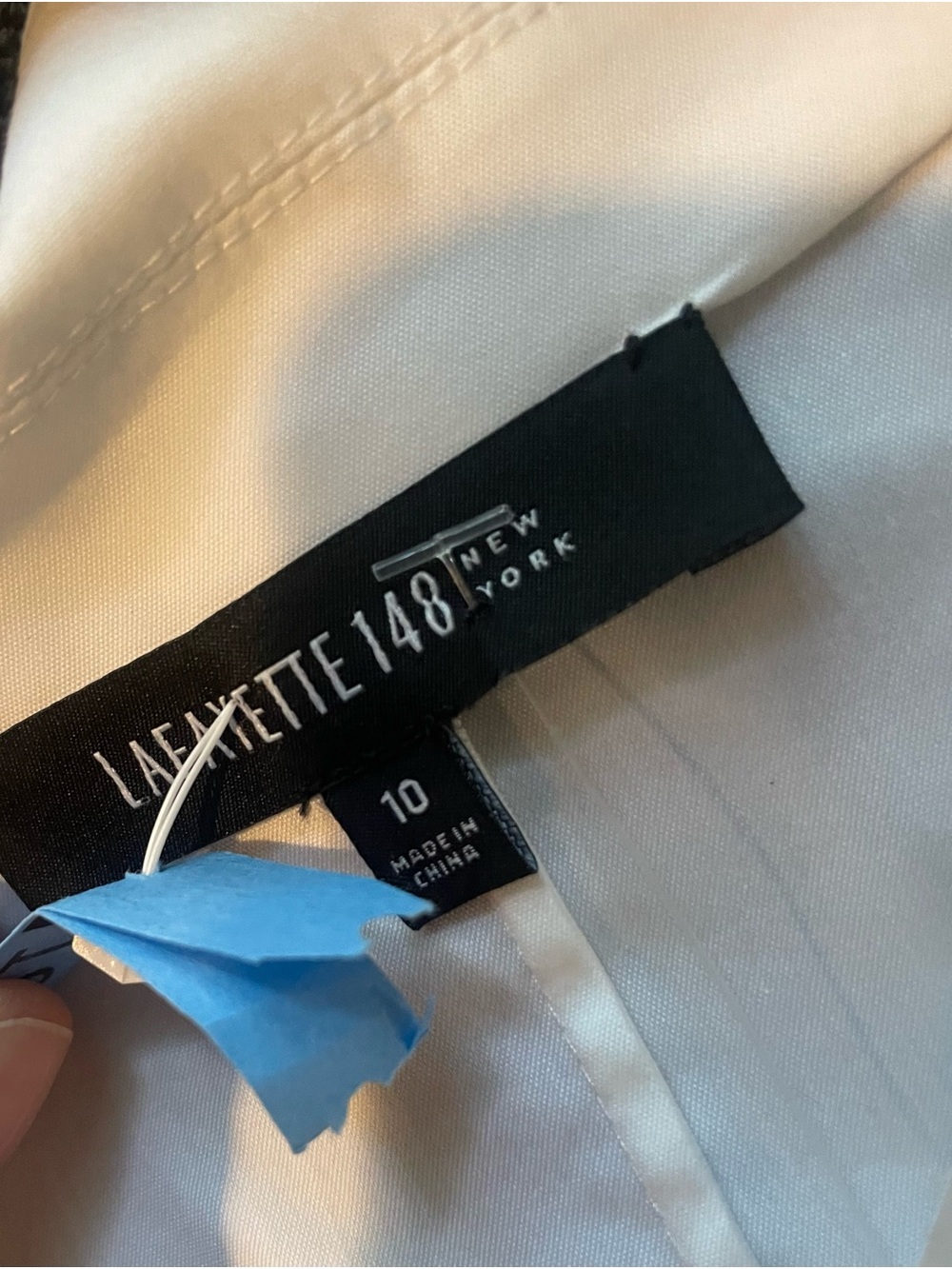 Lafayette 148 New York White Collared Button-Front Women’s Top - Picture 5 of 5